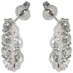 Tiffany & Co. Inside Out Diamond Hoop Earrings in Platinum 4.50 Carat