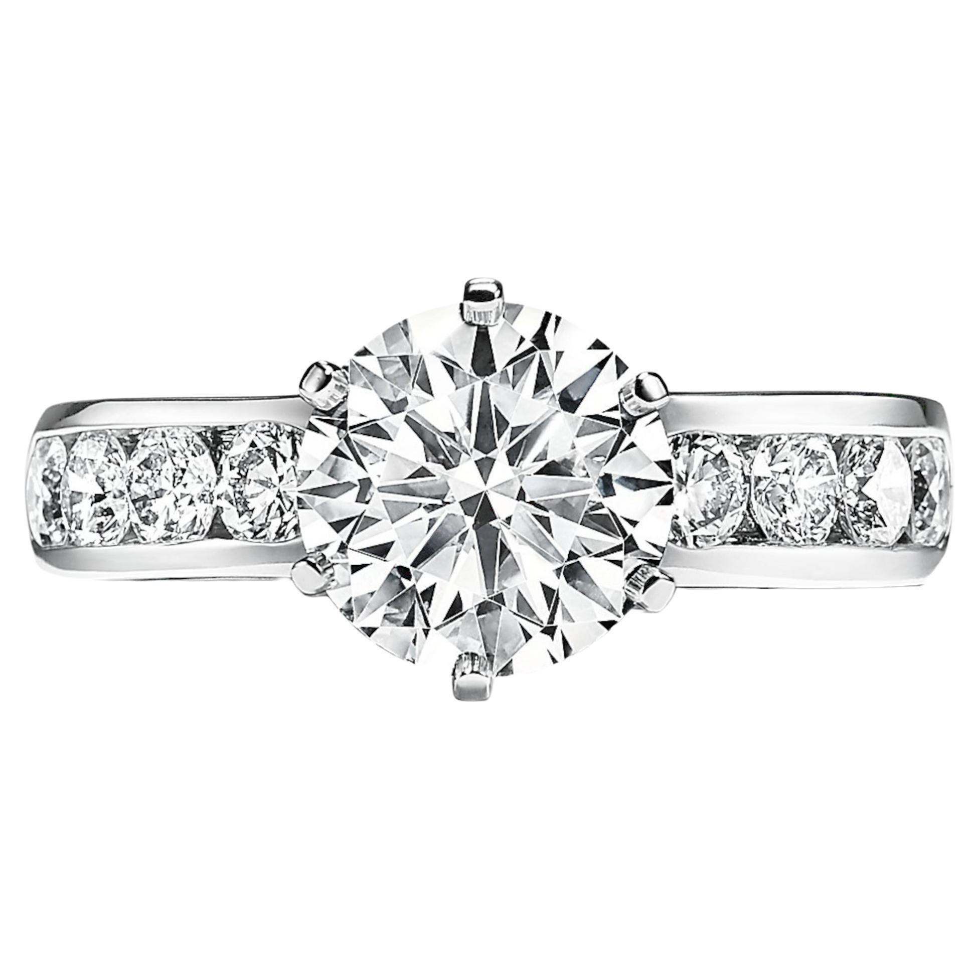 Tiffany and Co. Channel Set Diamond and Sapphire Band in Platinum 0.6