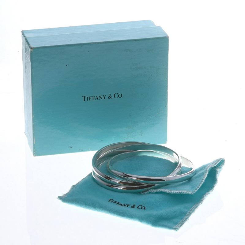 Tiffany & Co. Intertwined Triple Bangle Bracelet 7 3/4