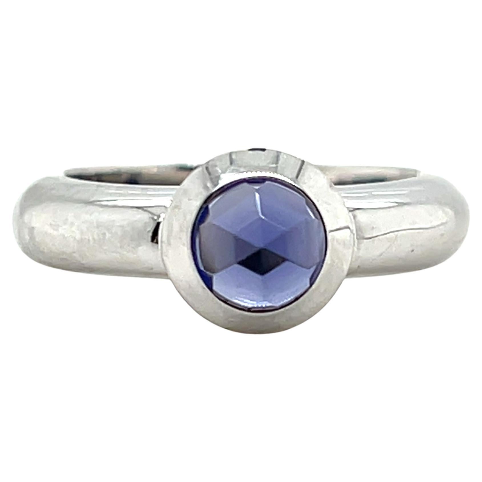 Tiffany & Co. Iolite and 18k White Gold Solitaire Ring