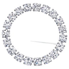 Tiffany & Co. Irid Platinum Circular Diamond Pin Brooch Tiffany & Co. Irid Platinum Circular Diamond Pin Brooch