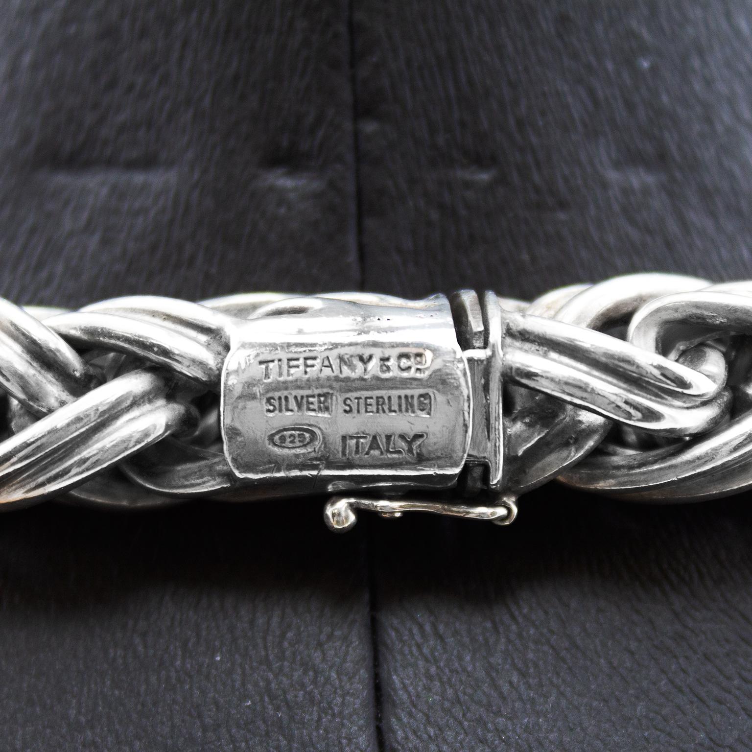 Tiffany & Co. Italian Sterling Silver Thick Rope Chain Necklace  In Good Condition In Toronto, Ontario