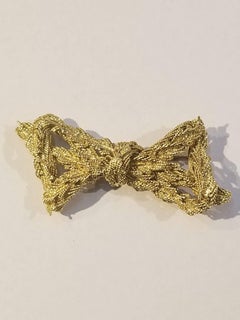 Tiffany & Co. Italy, 18 Karat Yg Bow Brooch