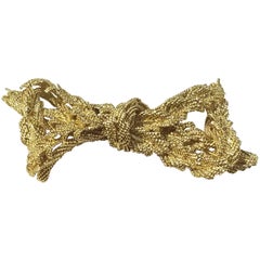 Tiffany & Co. Italy, 18 Karat Yg Bow Brooch