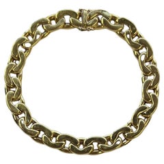 TIFFANY 
CO. Italy 18k Yellow Gold Link Bracelet Vintage Circa 1970s