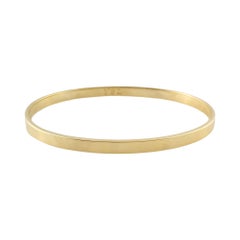 Tiffany & Co. Italy 18K Yellow Gold Oval Bangle Bracelet