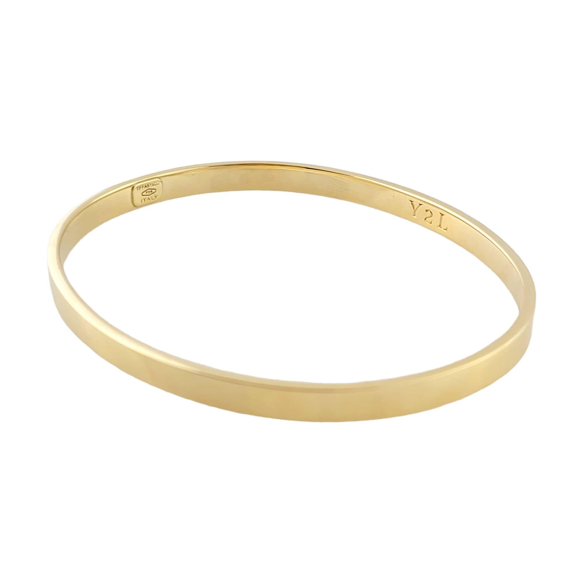 Women's Tiffany & Co. Italy 18K Yellow Gold Oval Bangle Bracelet