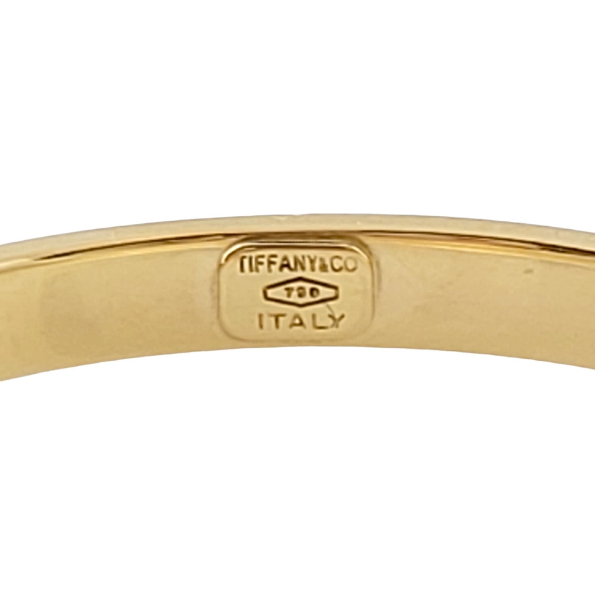 Tiffany & Co. Italy 18K Yellow Gold Oval Bangle Bracelet 1