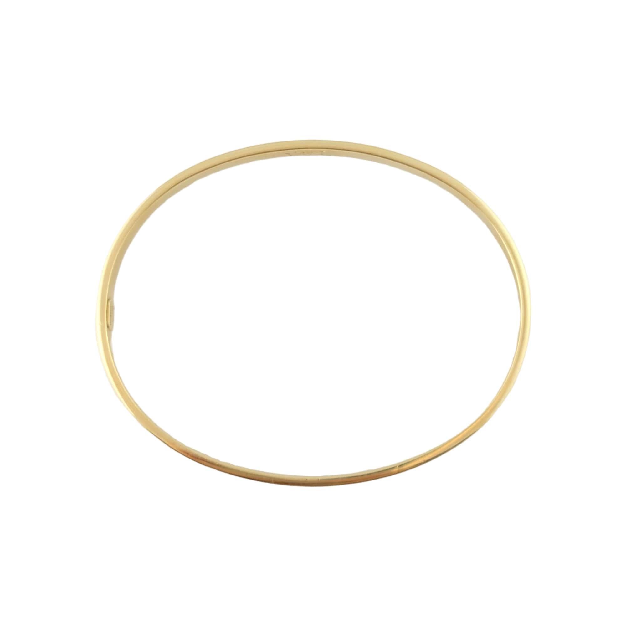 Tiffany & Co. Italy 18K Yellow Gold Oval Bangle Bracelet 2