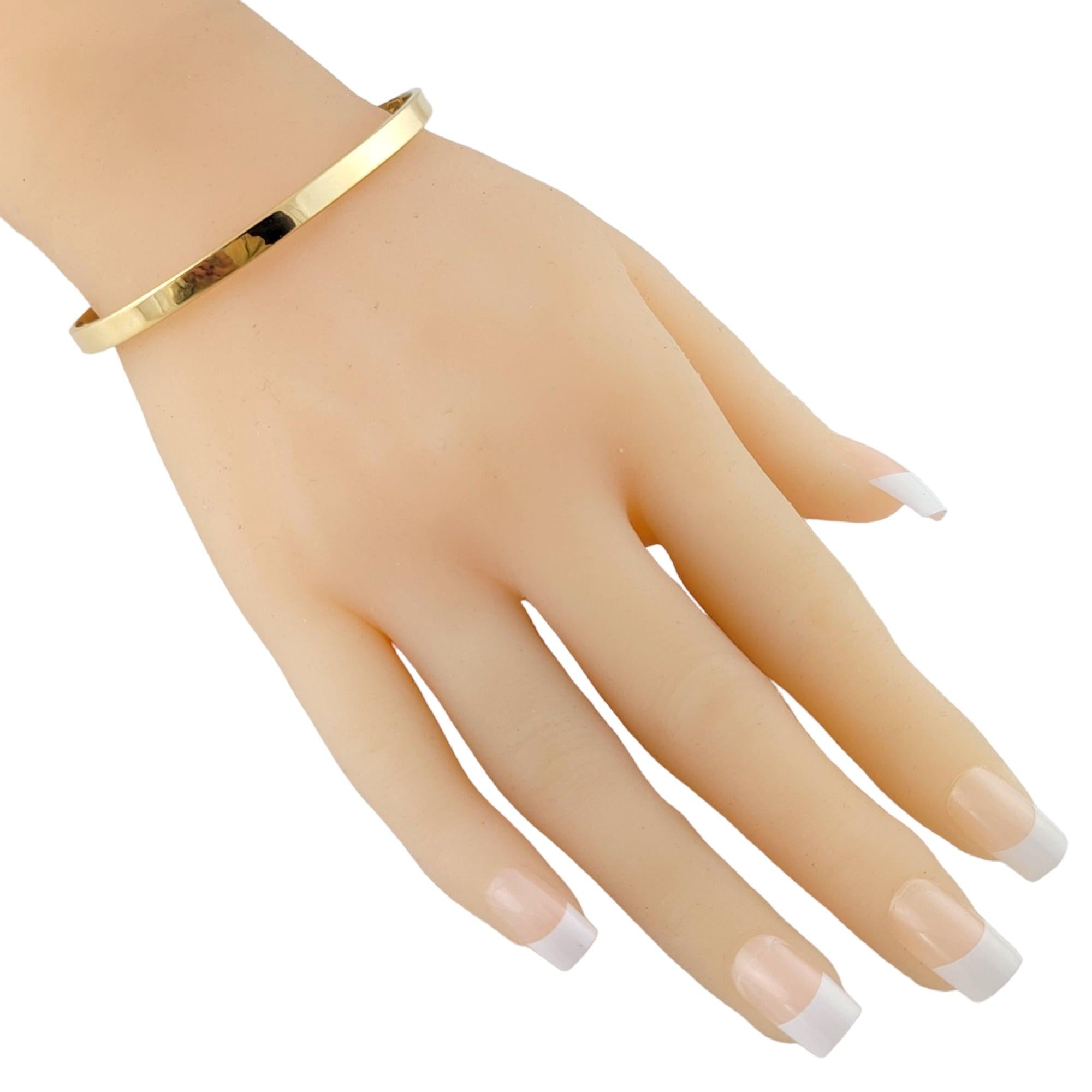 Tiffany & Co. Italy 18K Yellow Gold Oval Bangle Bracelet 3