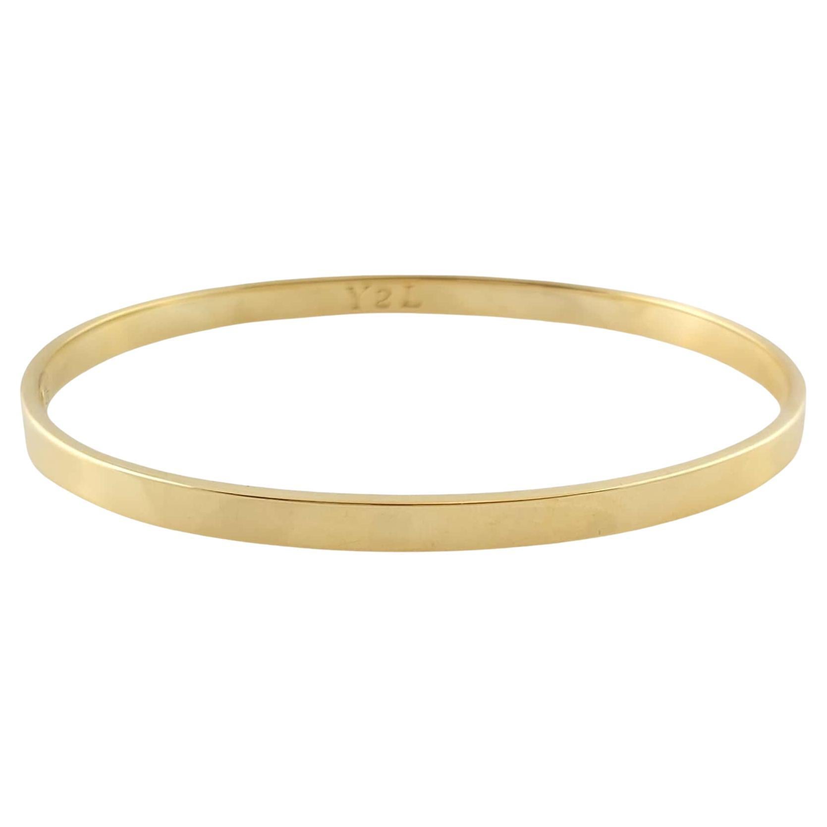 Tiffany & Co. Italy 18K Yellow Gold Oval Bangle Bracelet