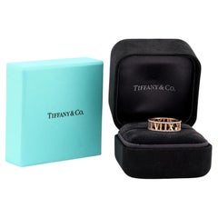 Tiffany & Co. Italy Diamond 18K Rose Gold Open Atlas Ring