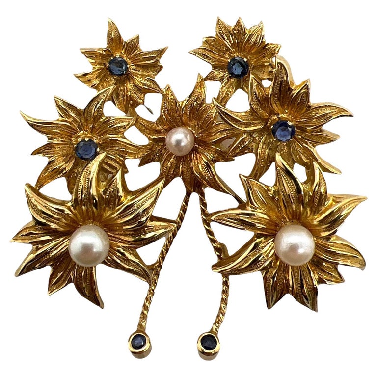 Boucles d'Oreilles Clou Classique Or Jaune 375 Saphir Rond – FR