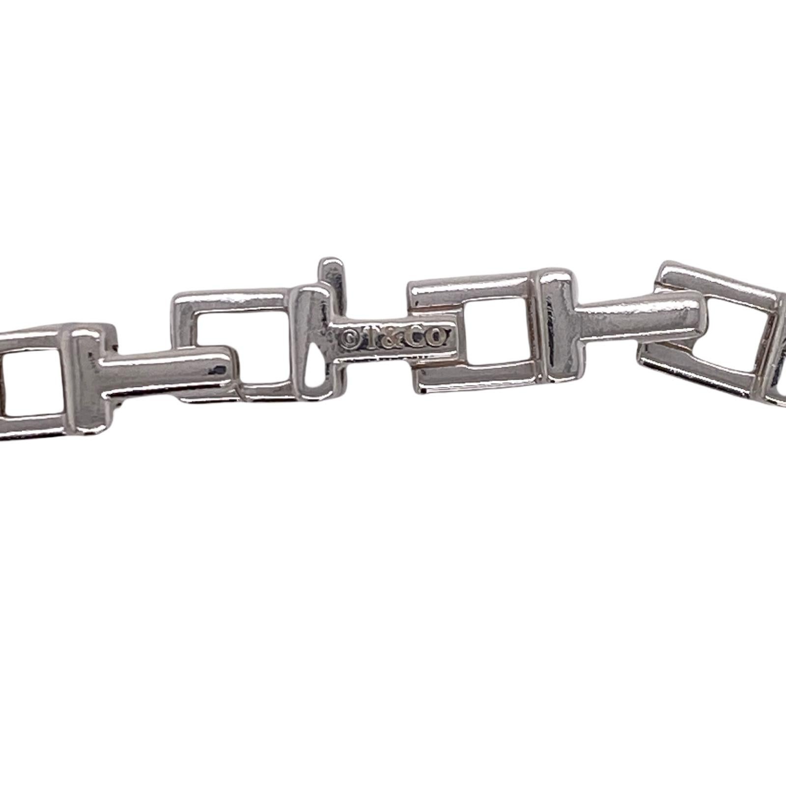 Tiffany & Co. Italien T Link Sterling Silber Armband (Moderne)