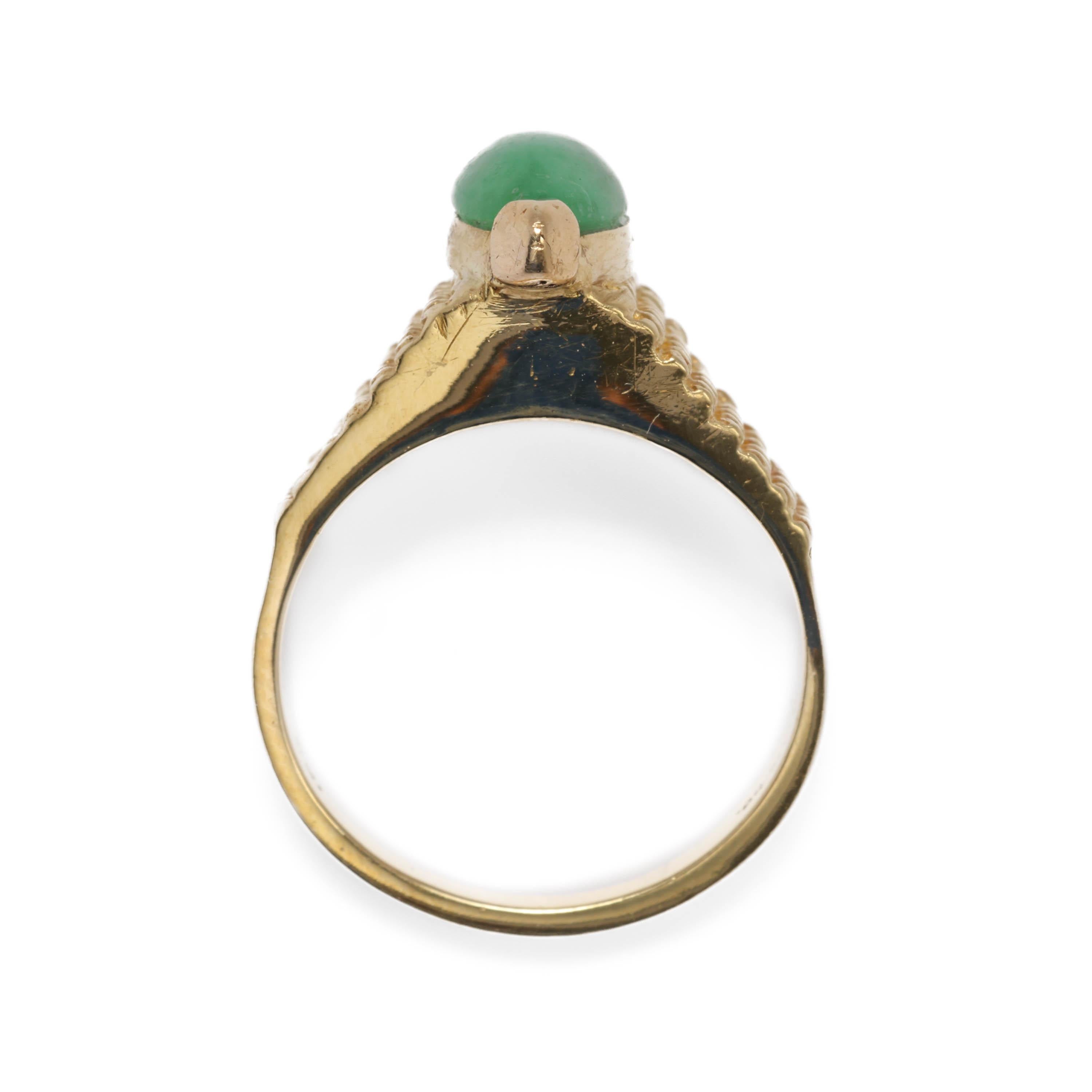 Modern Tiffany & Co. Jadeite Jade Ring Midcentury Circa 1950-1960 For Sale