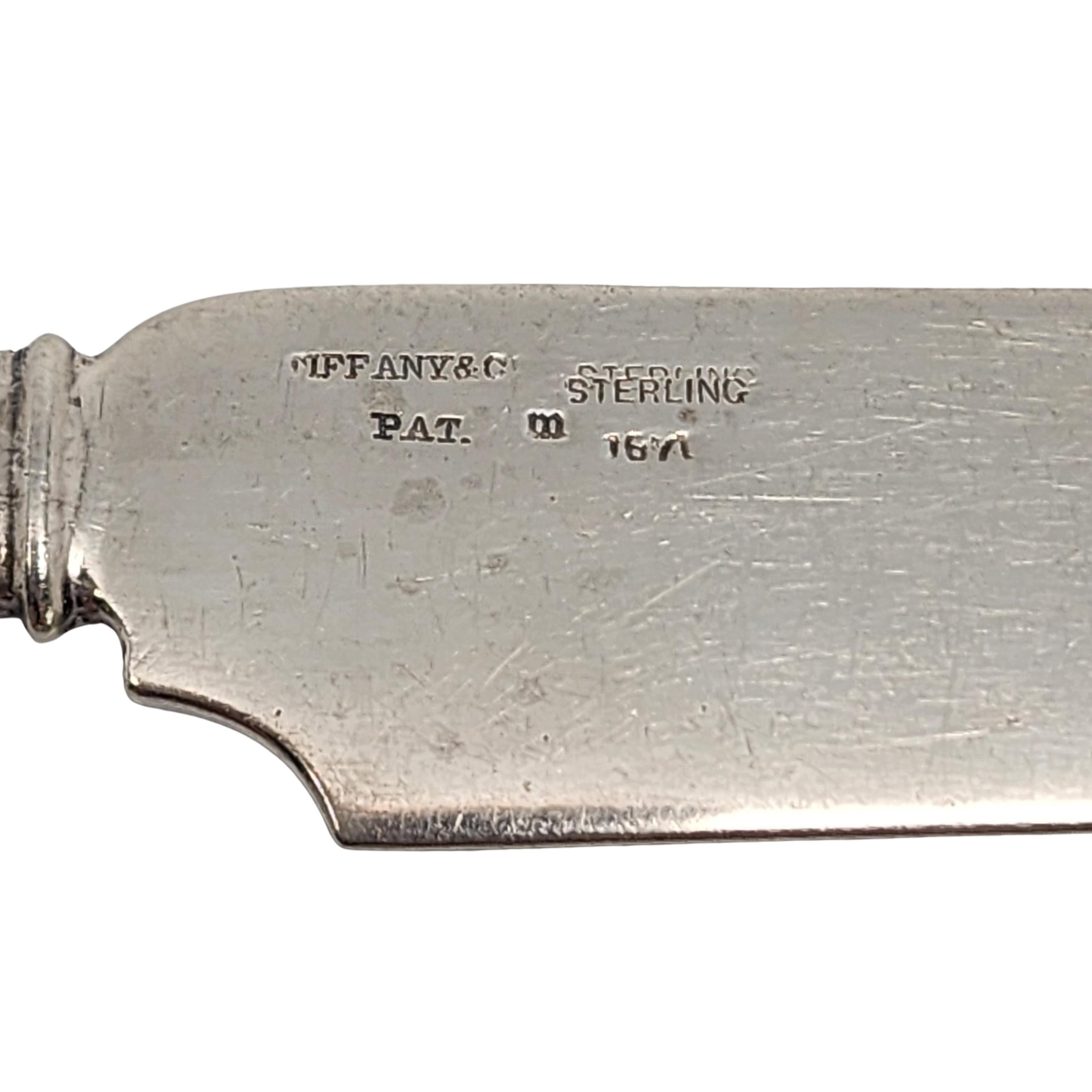Couteau à dessert japonais en argent sterling massif Tiffany & Co avec mono n° 15477 en vente 5