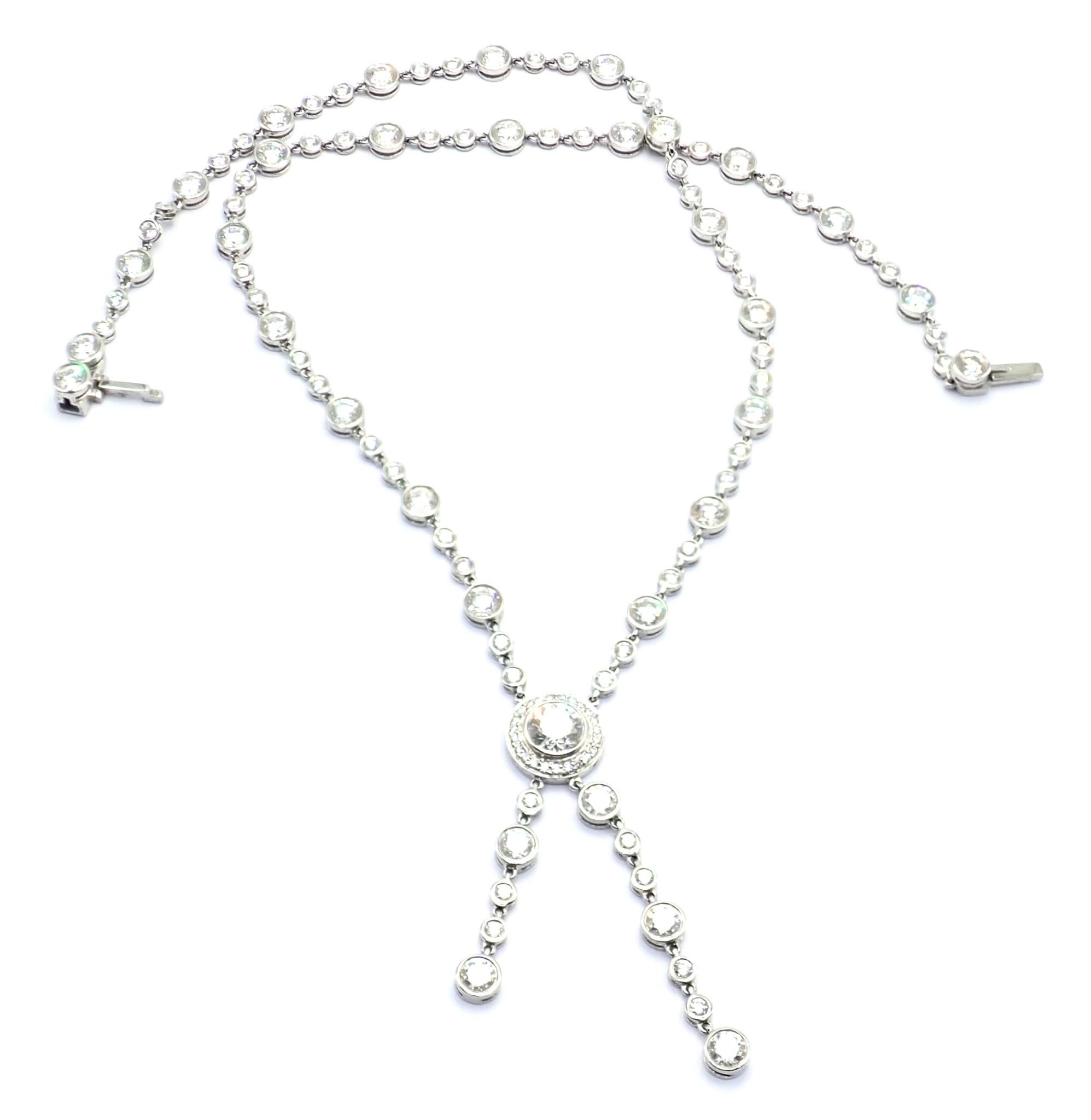 Tiffany & Co. Collana in platino con diamanti a goccia 8,75 ct. in vendita 6