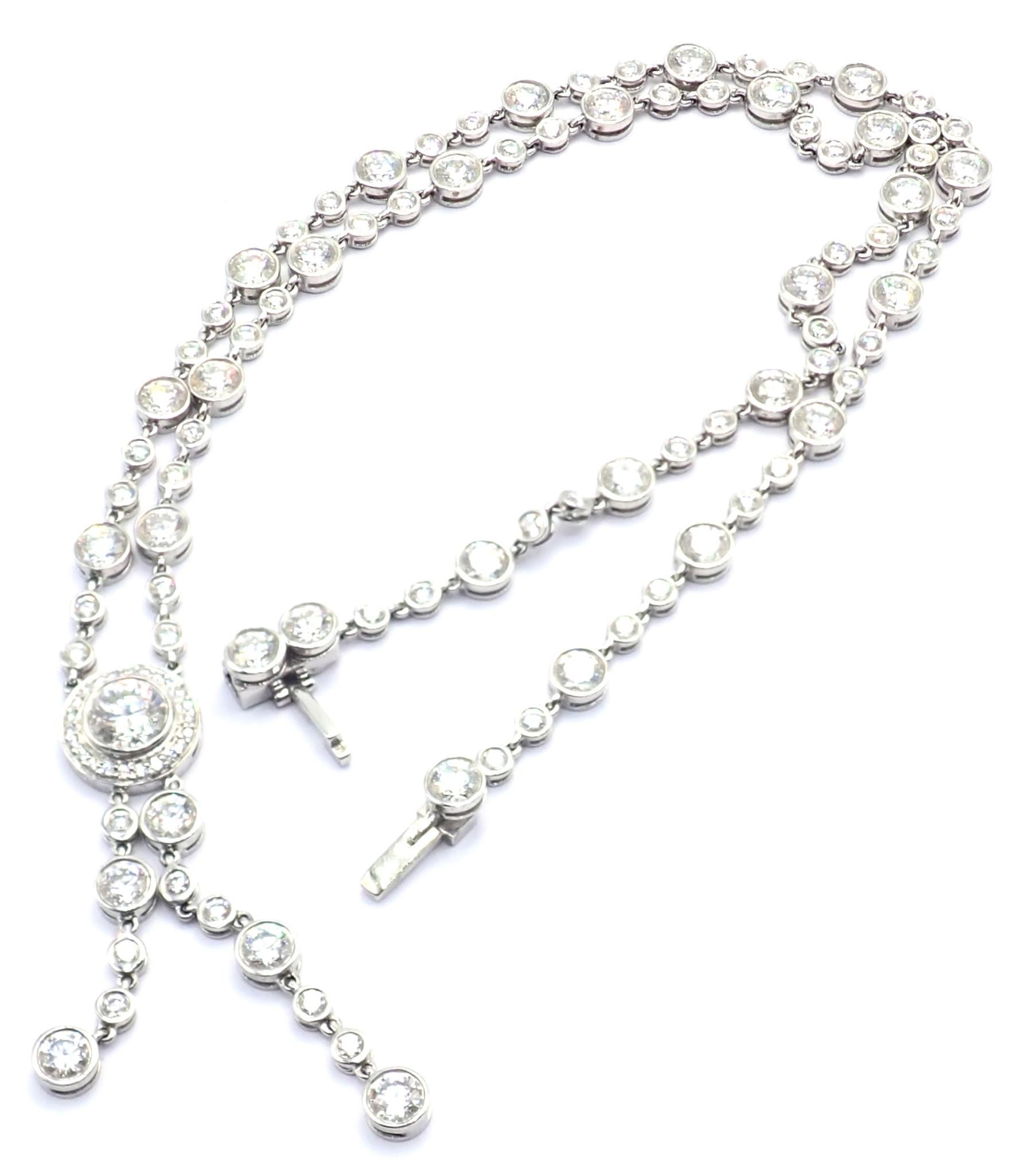 Tiffany & Co. Collana in platino con diamanti a goccia 8,75 ct. in vendita 7