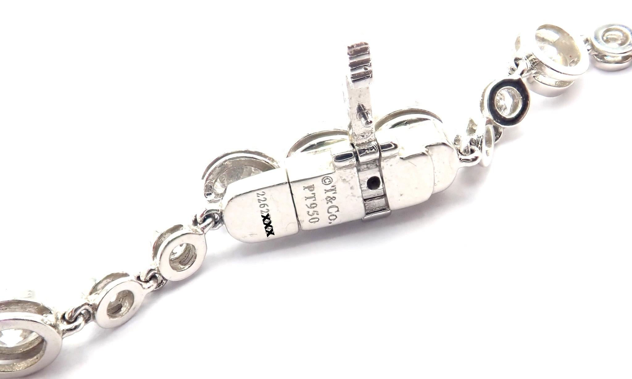 Tiffany & Co. Collana in platino con diamanti a goccia 8,75 ct. in vendita 8