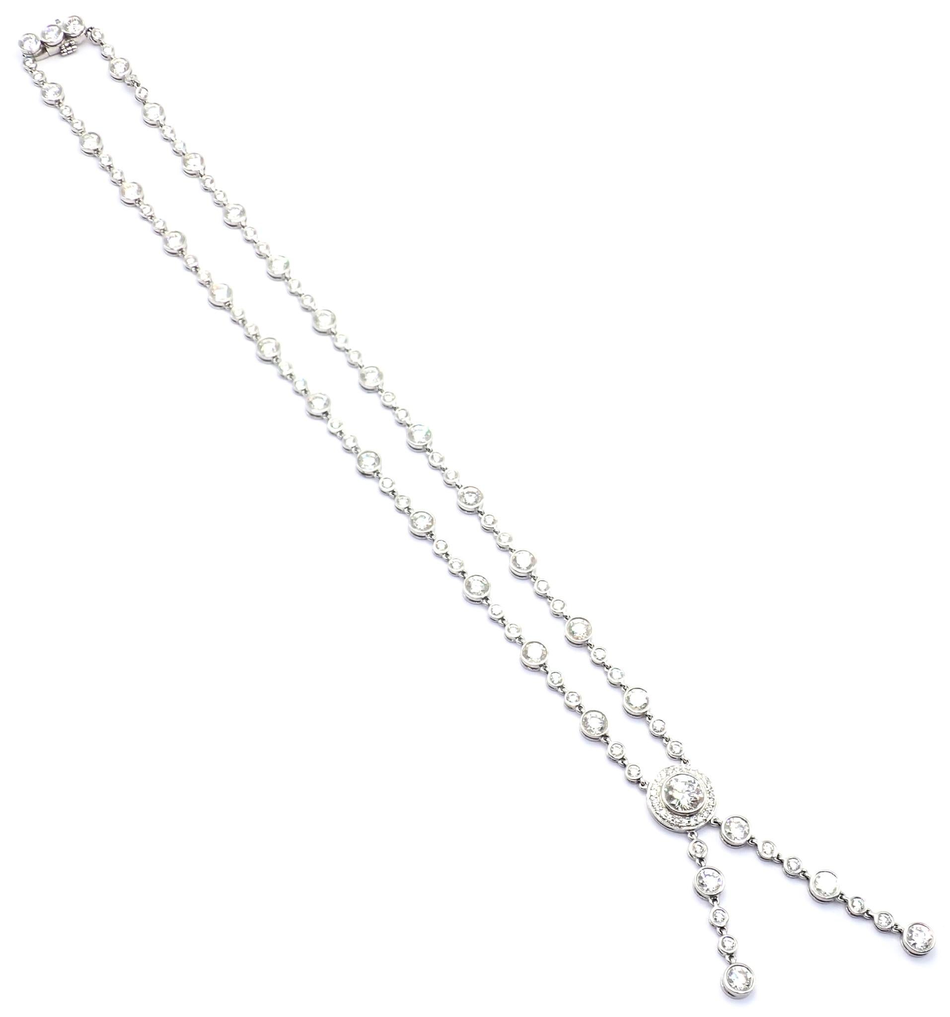 da uomo o donna Tiffany & Co. Collana in platino con diamanti a goccia 8,75 ct. in vendita