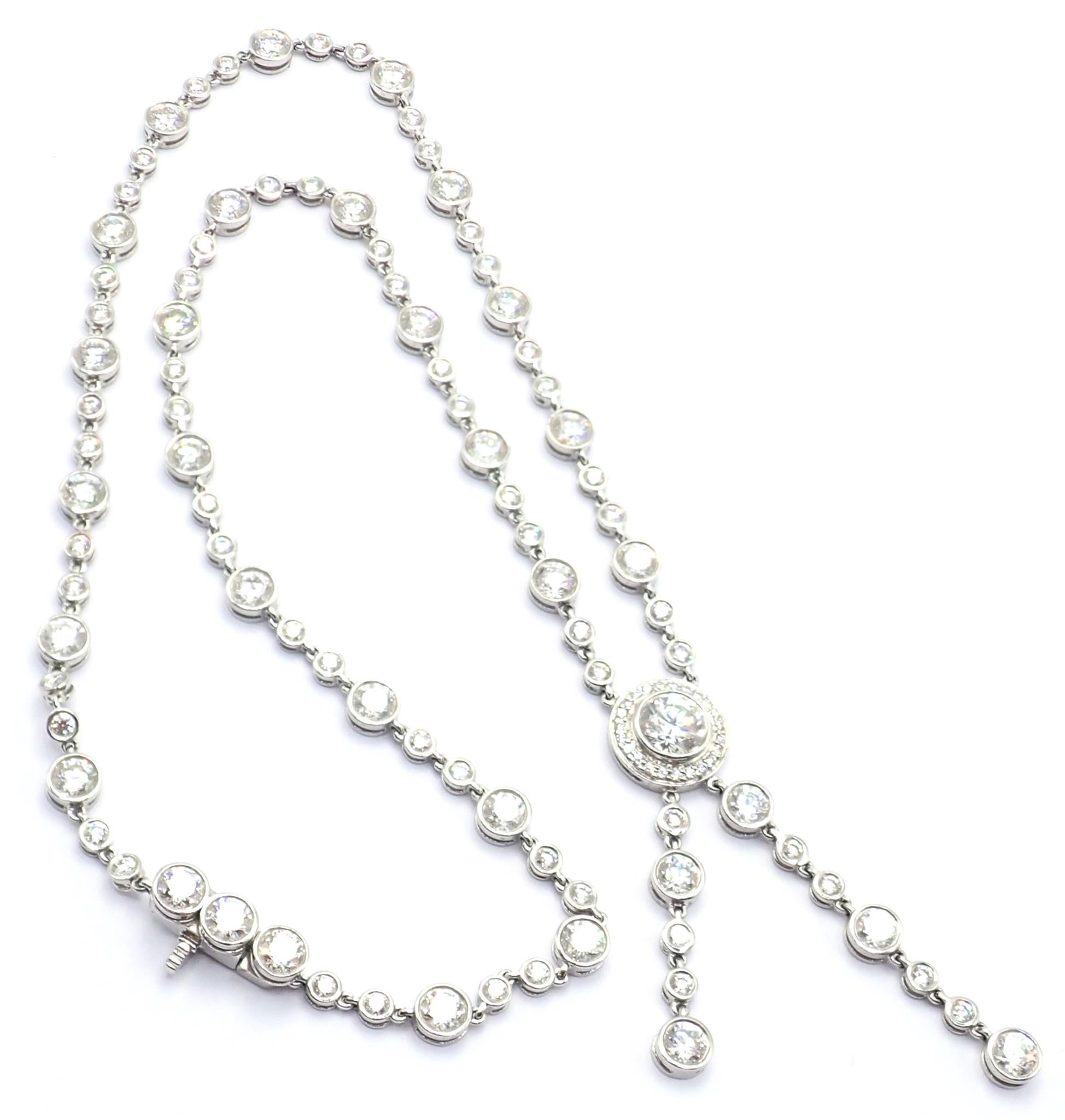 Tiffany & Co. Collana in platino con diamanti a goccia 8,75 ct. in vendita