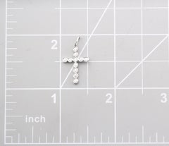 Tiffany & Co. Jazz Bezel Set Diamant Platin Kreuz Anhänger Charm