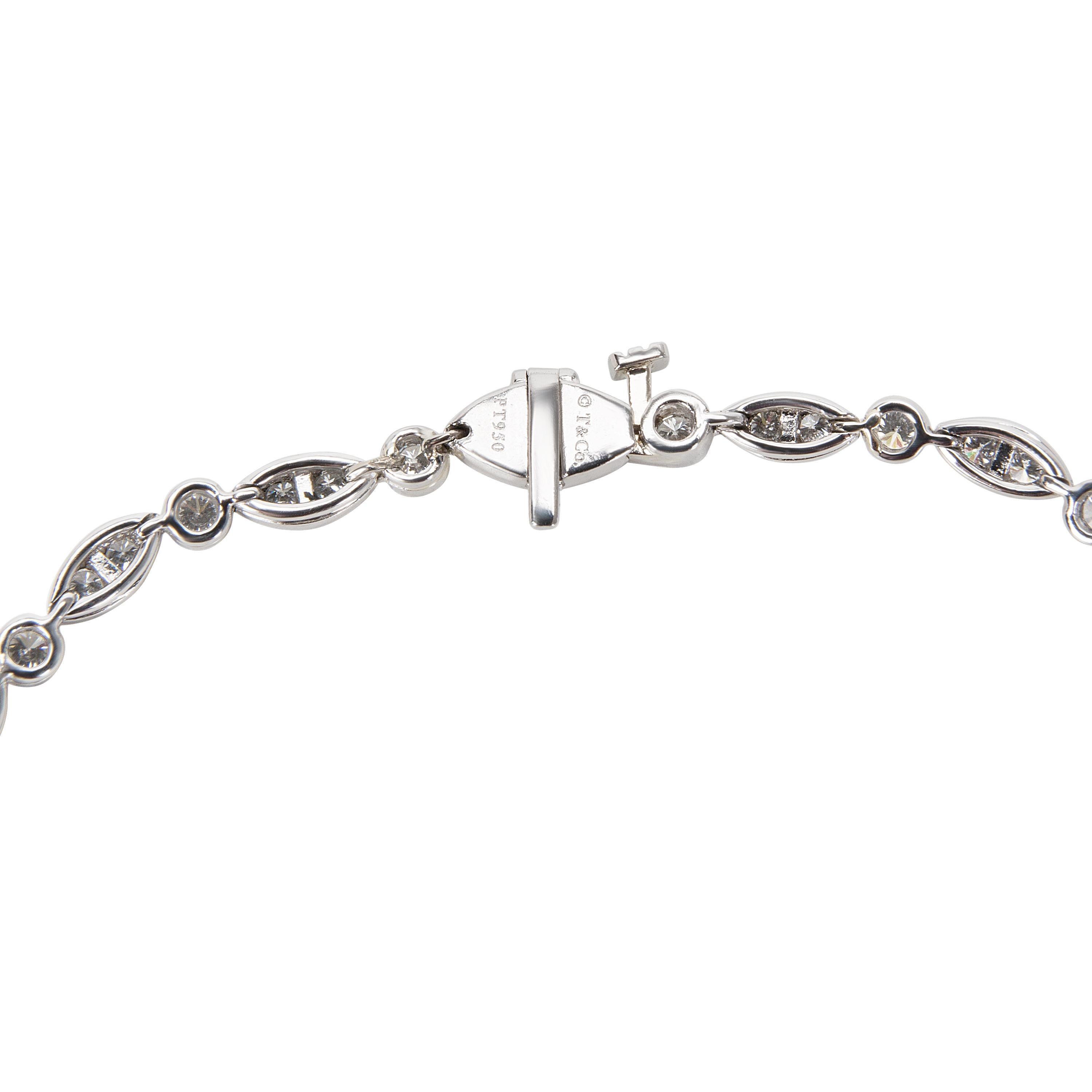Tiffany & Co. Jazz Bracelet in Platinum '1.60 Carat' In Excellent Condition In New York, NY