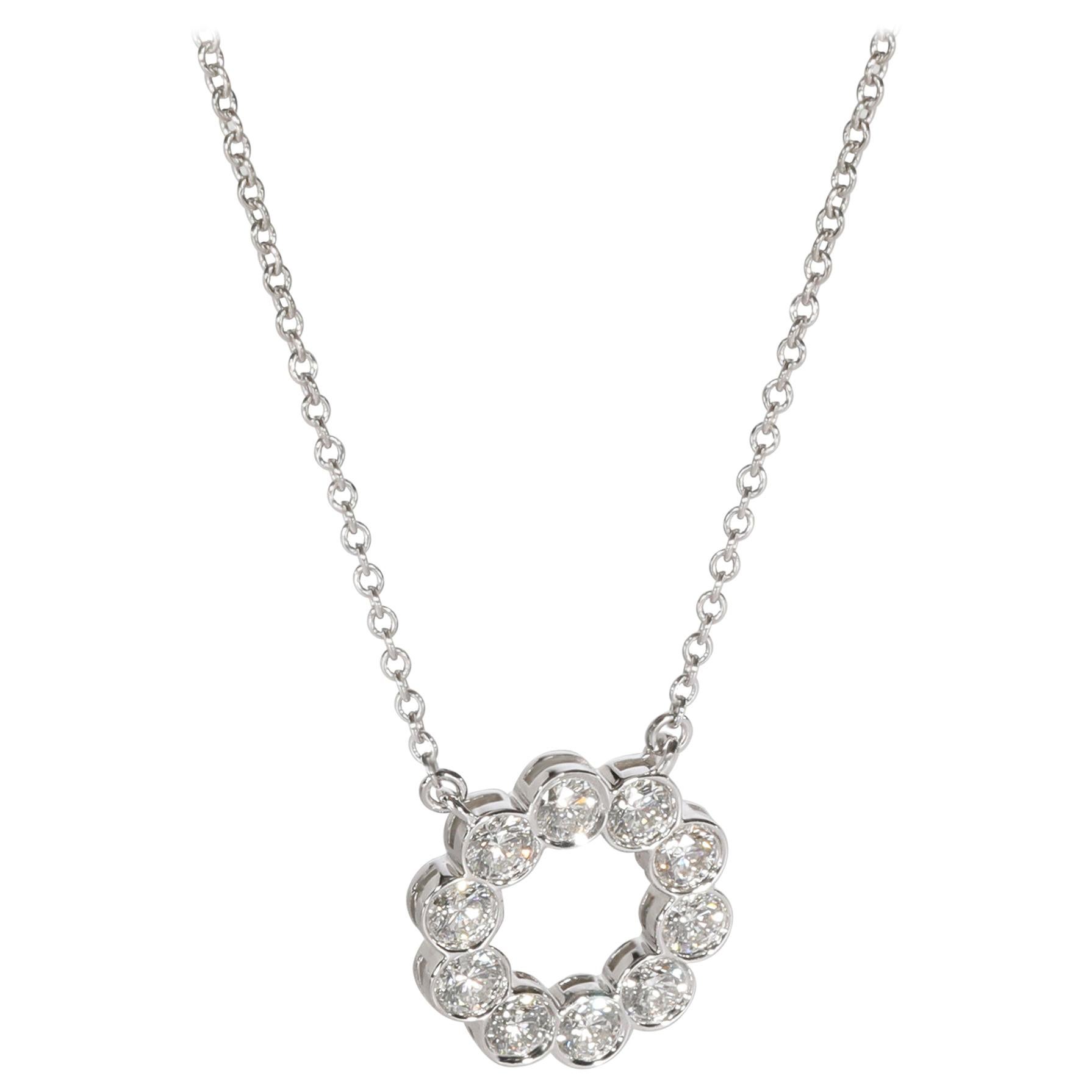 Tiffany & Co. Jazz Circle Diamond Necklace in Platinum 0.90 Carat
