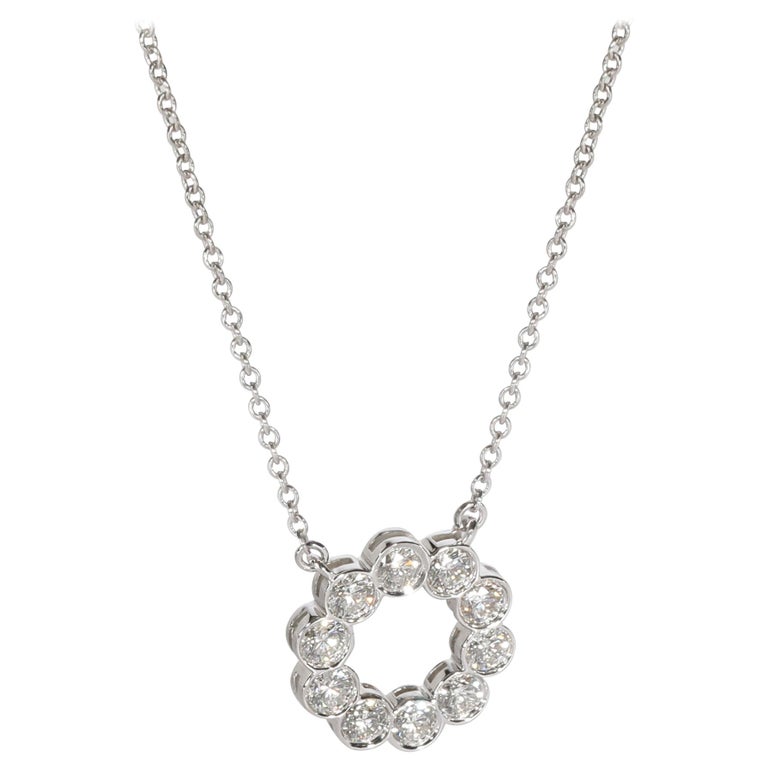 Tiffany and Co. Jazz Circle Diamond Necklace in Platinum 0.90 Carat For ...