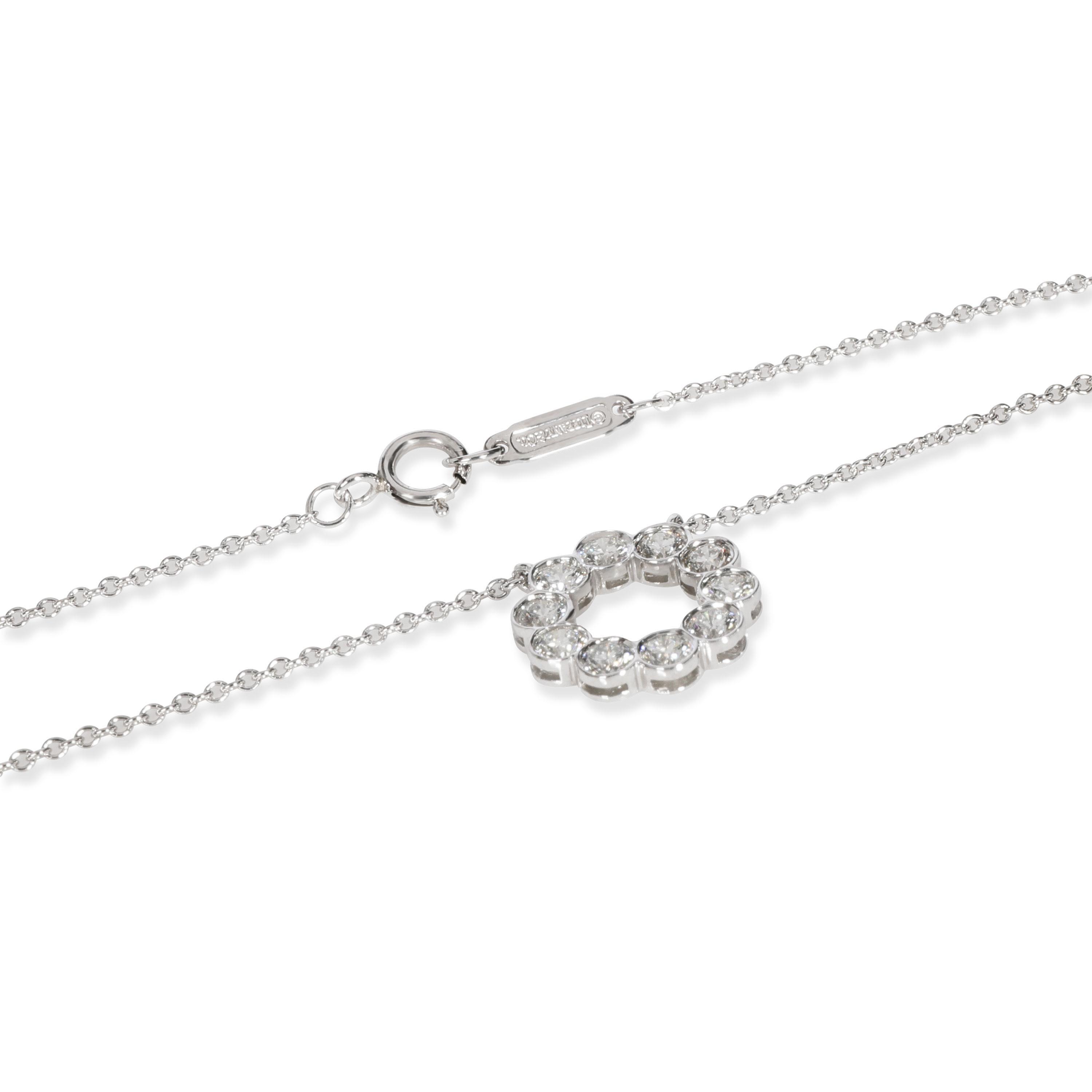 Women's Tiffany & Co. Jazz Circle Diamond Necklace in Platinum 0.90 Carat