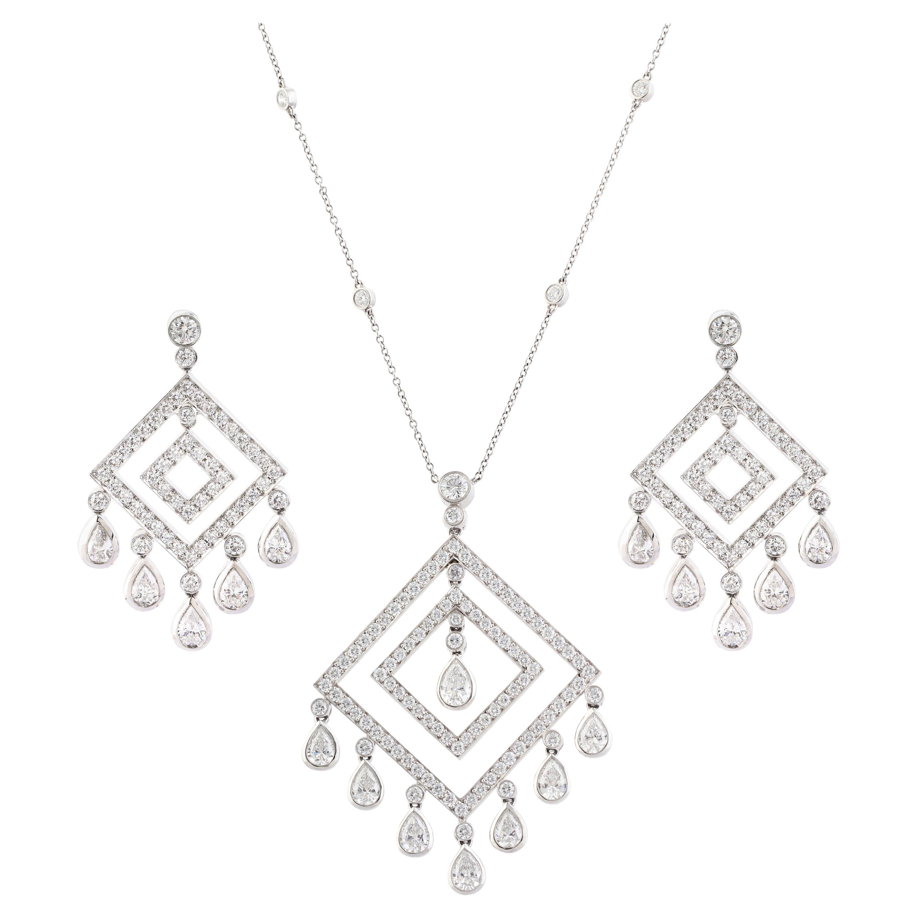 Tiffany & Co ‘Jazz’ Collection Diamond Necklace and Pair of Earrings