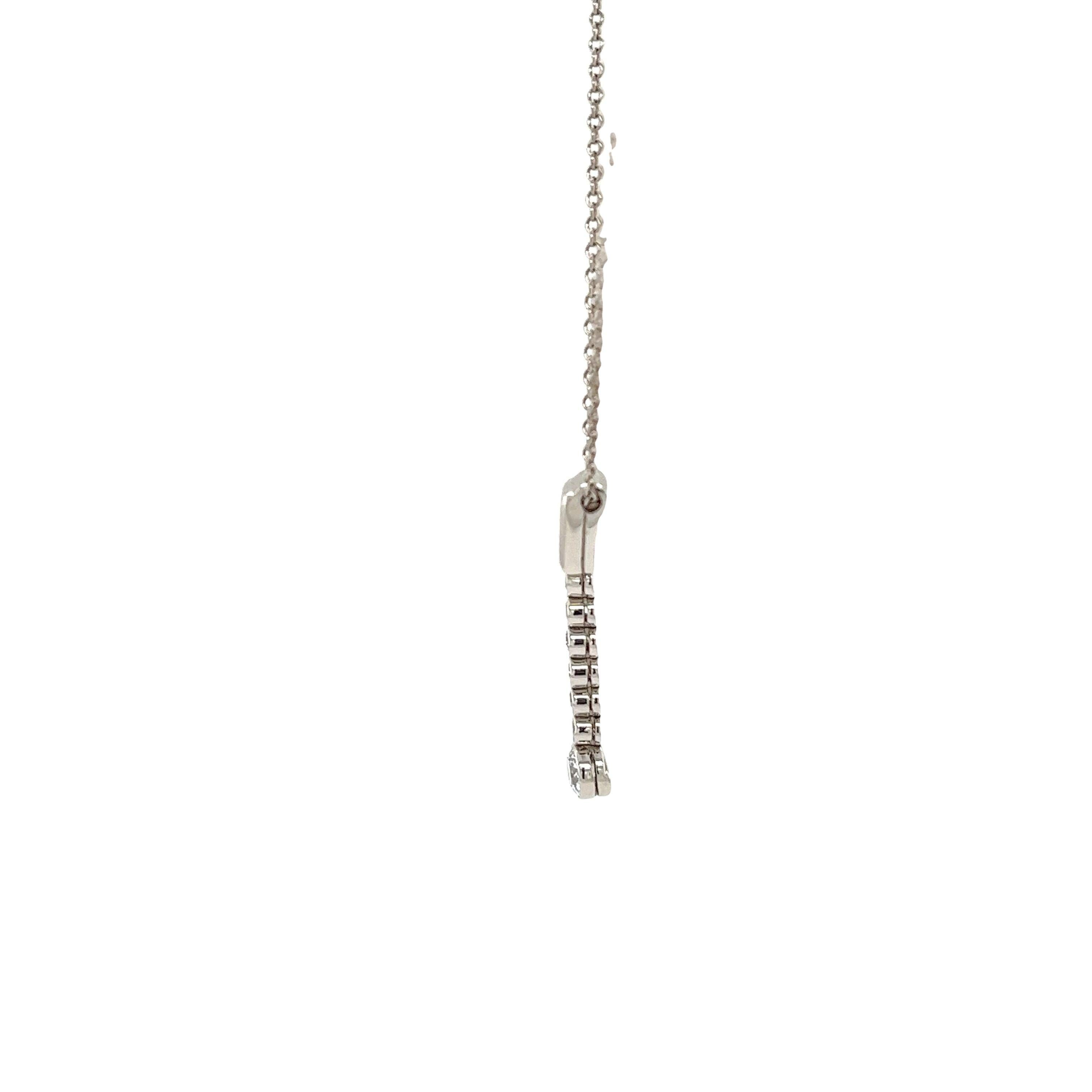 Brilliant Cut Tiffany & Co. Jazz Diamond Drop Pendant Necklace Set in Platinum  For Sale