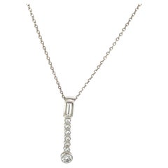 Tiffany & Co. Jazz Diamond Drop Pendant Necklace Set in Platinum 