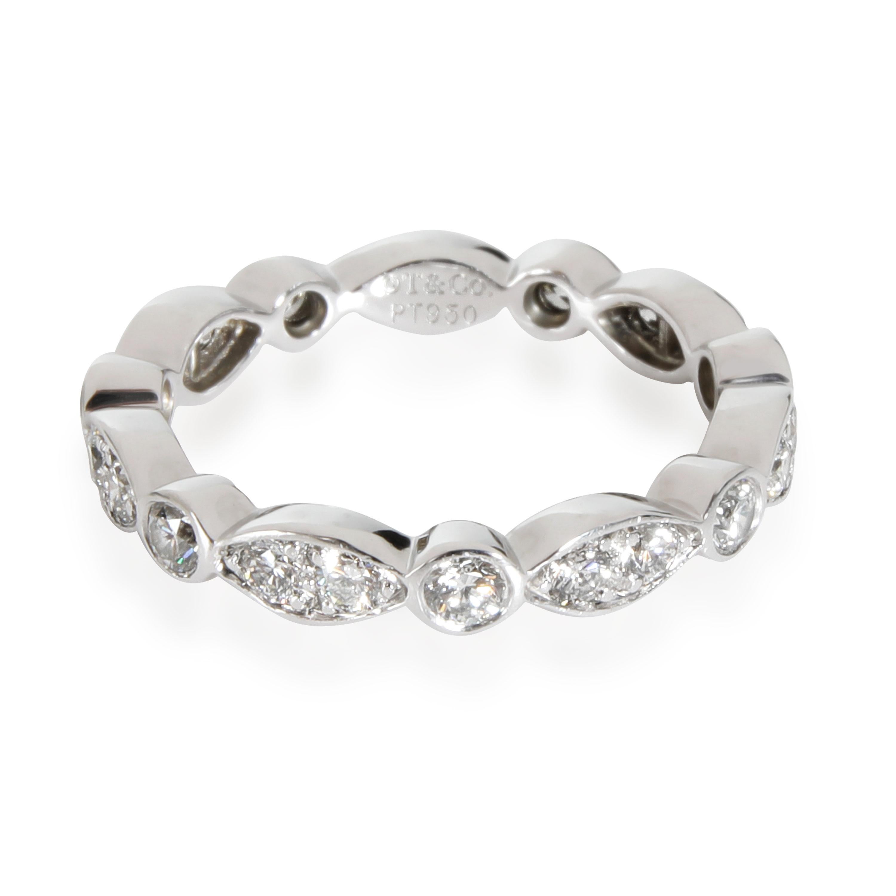 Tiffany & Co. Jazz Diamond Eternity Band in Platinum 0.60 CTW In Excellent Condition In New York, NY