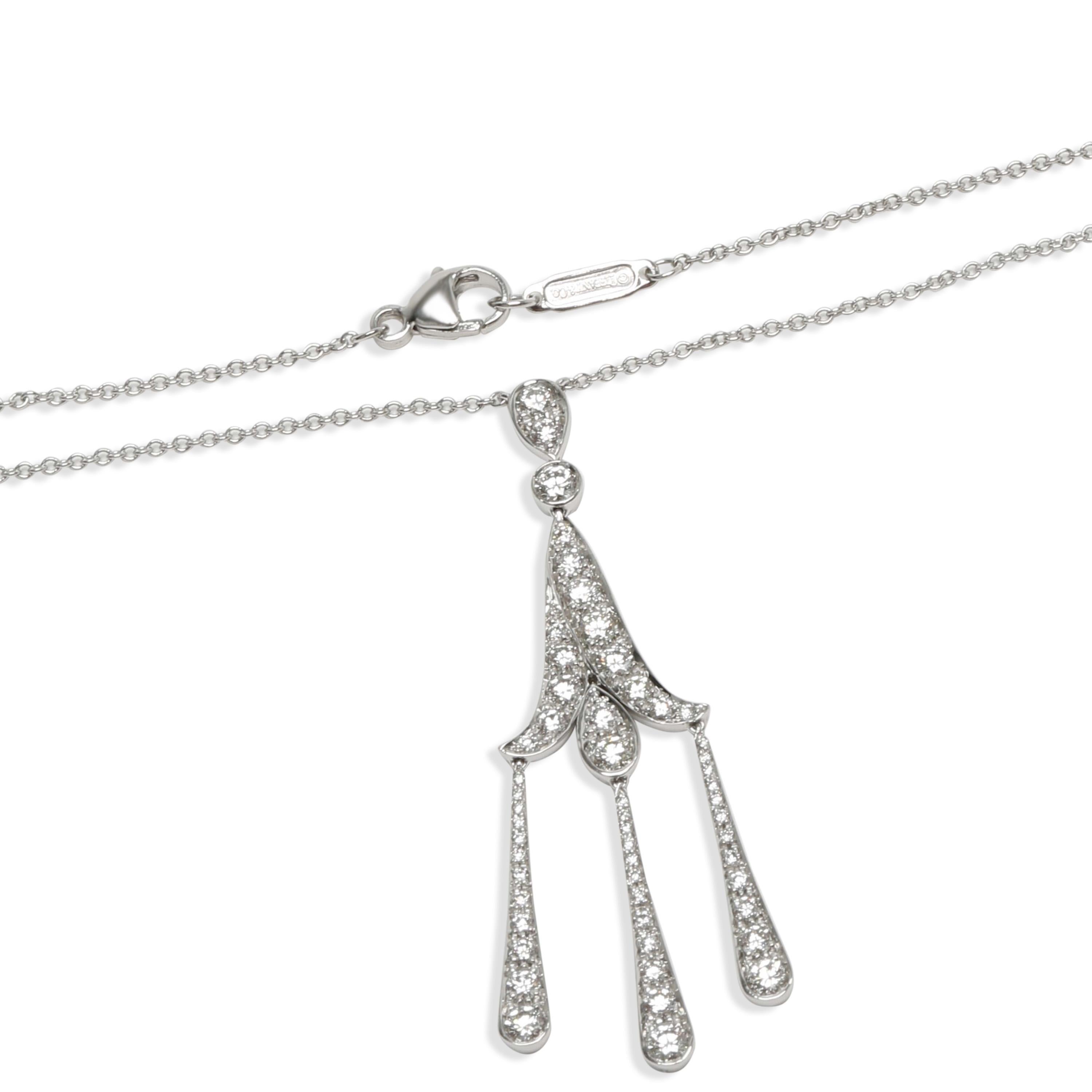 Women's Tiffany & Co. Jazz Diamond Necklace in Platinum '1.00 Carat'