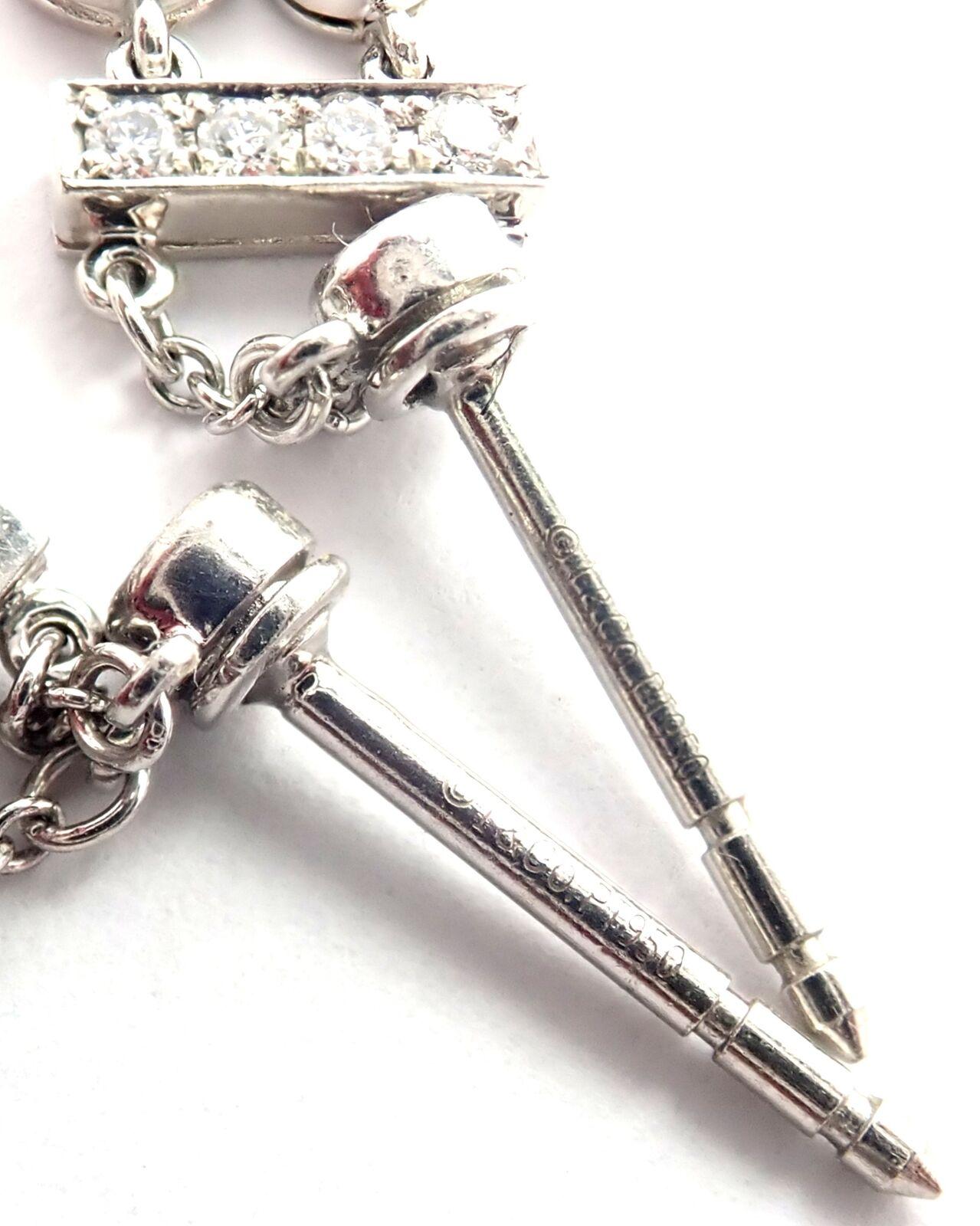 Tiffany & Co Jazz Diamond Pink Sapphire Platinum Drop Dangle Earrings 3