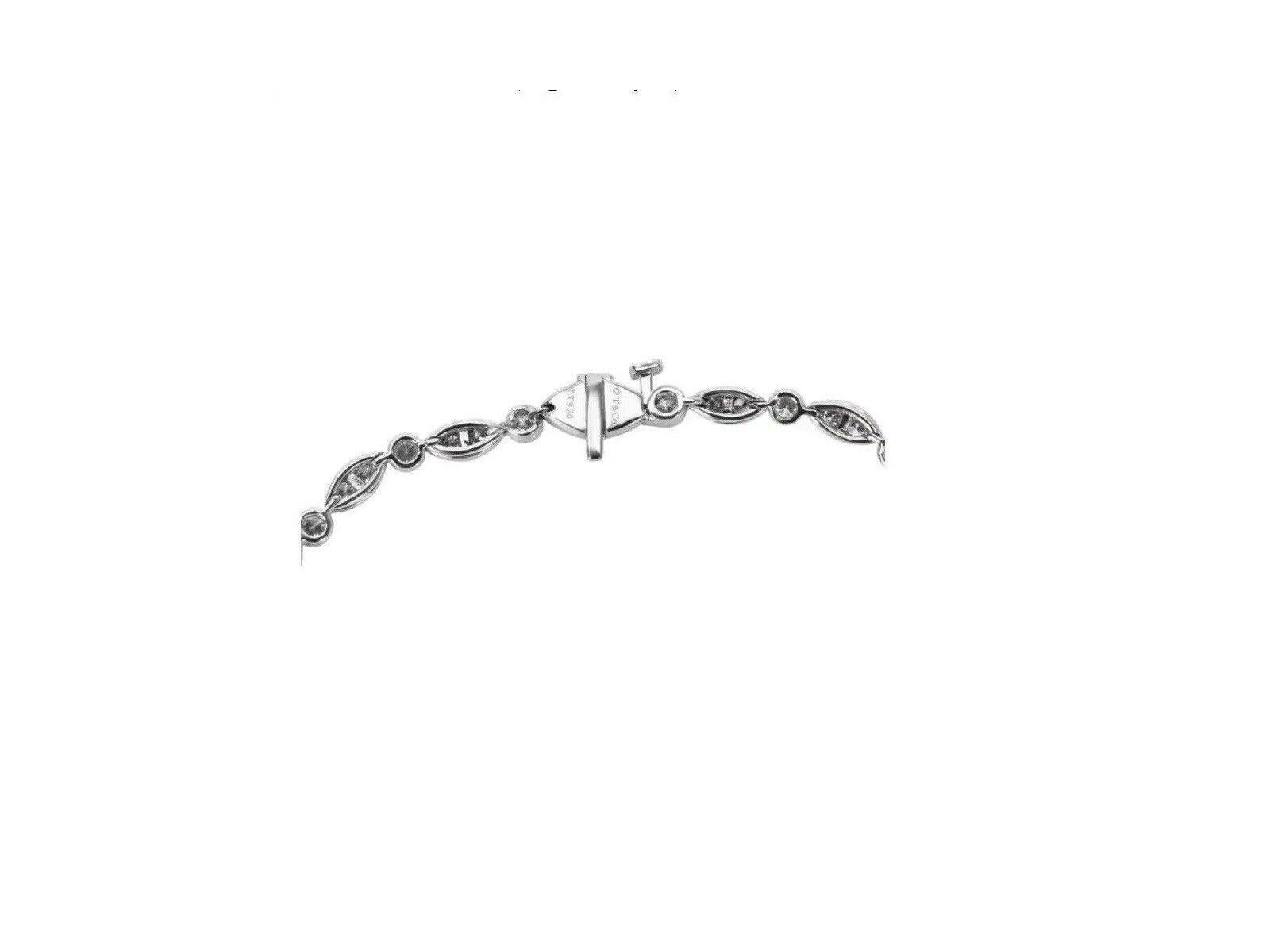 Taille ronde Tiffany & Co Jazz Bracelet diamant platine 1,60 ct, 7