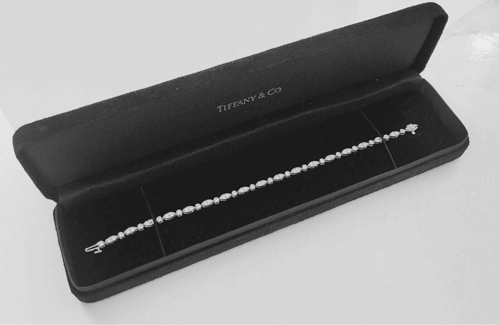 Tiffany Co Jazz Diamant-Platin-Armband 1,60 Karat, 7