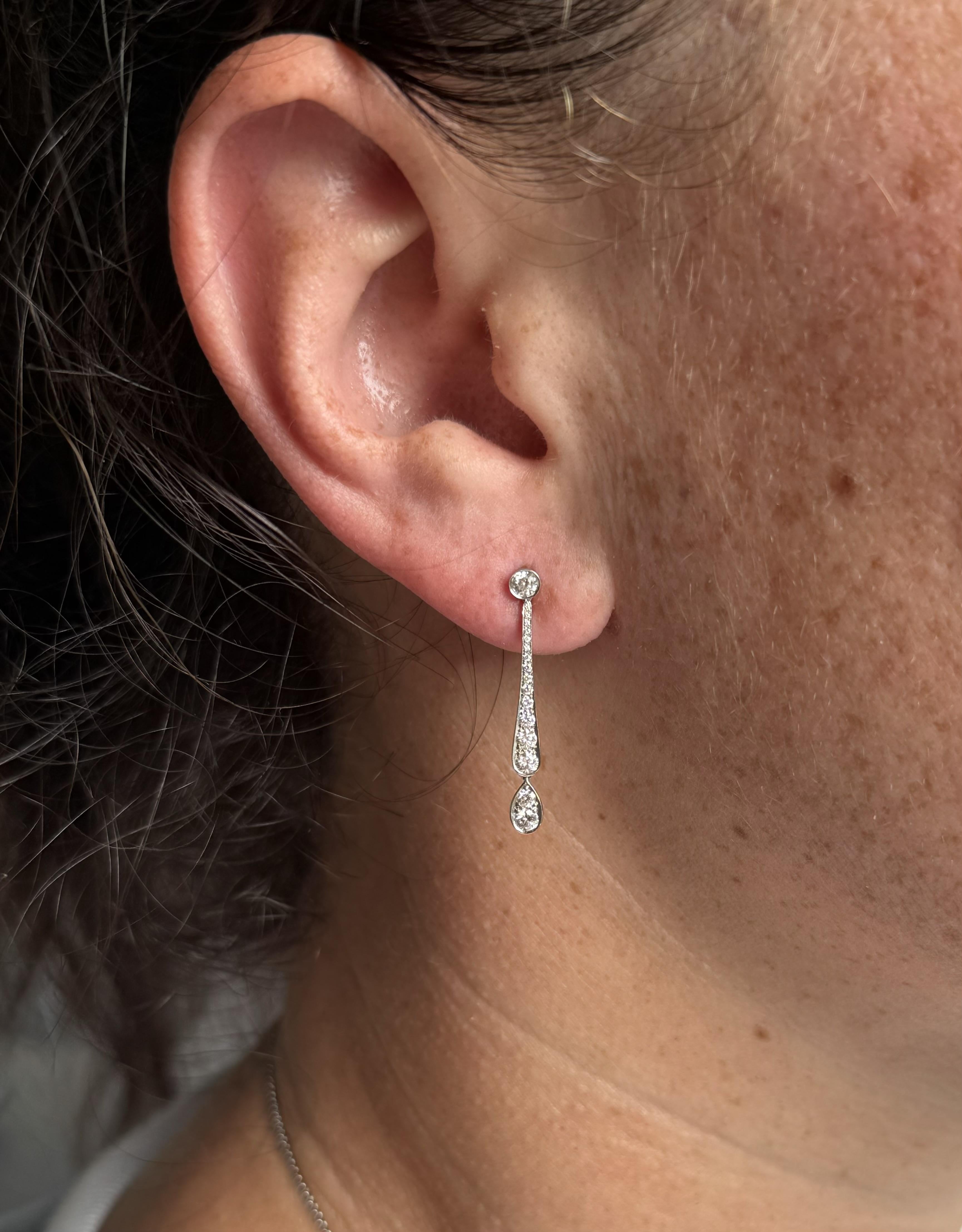 Tiffany & Co. Orecchini Jazz Diamond Platinum PT950 in vendita 5