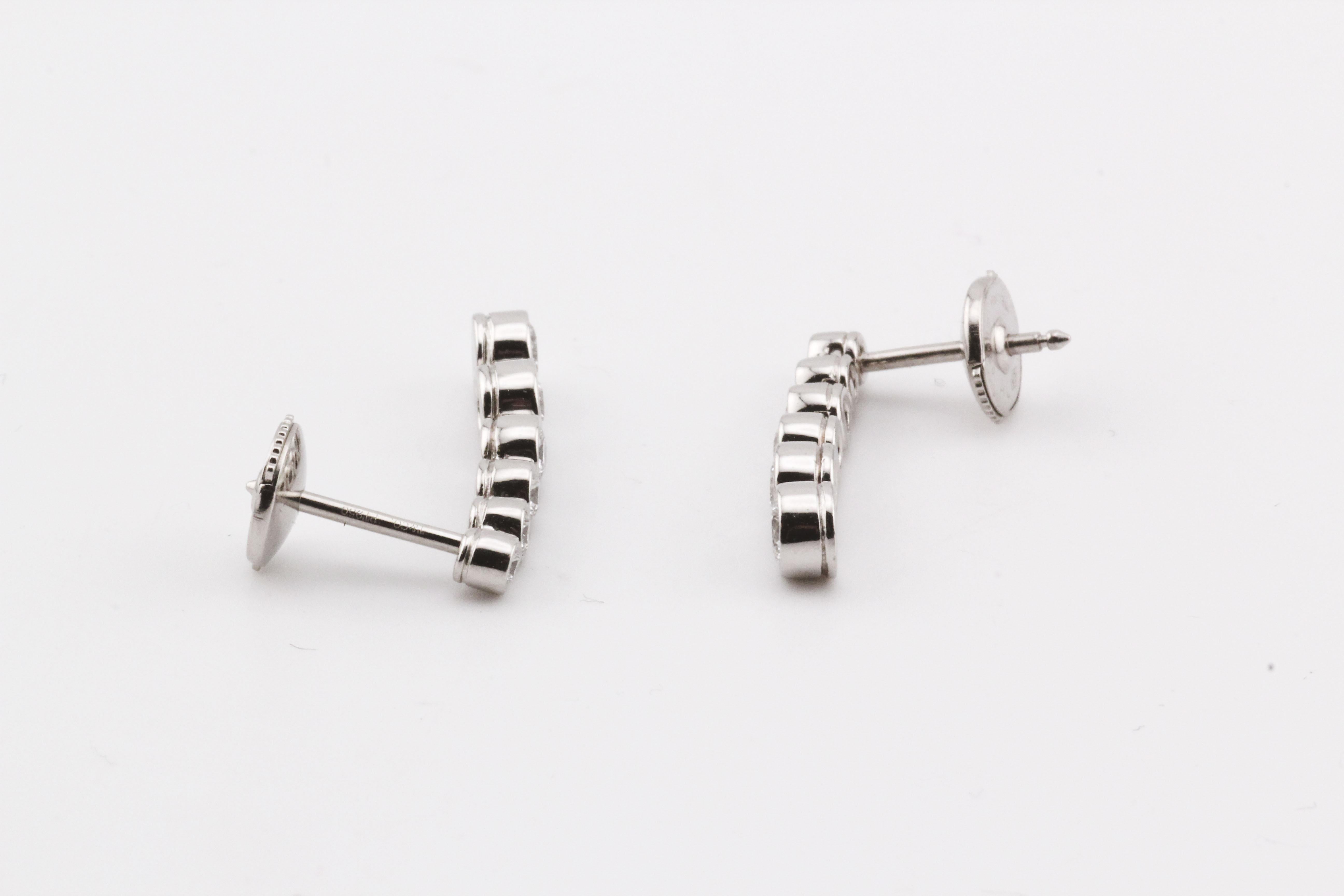 Round Cut Tiffany & Co. Jazz Diamond Platinum PT950 Drop Earrings For Sale