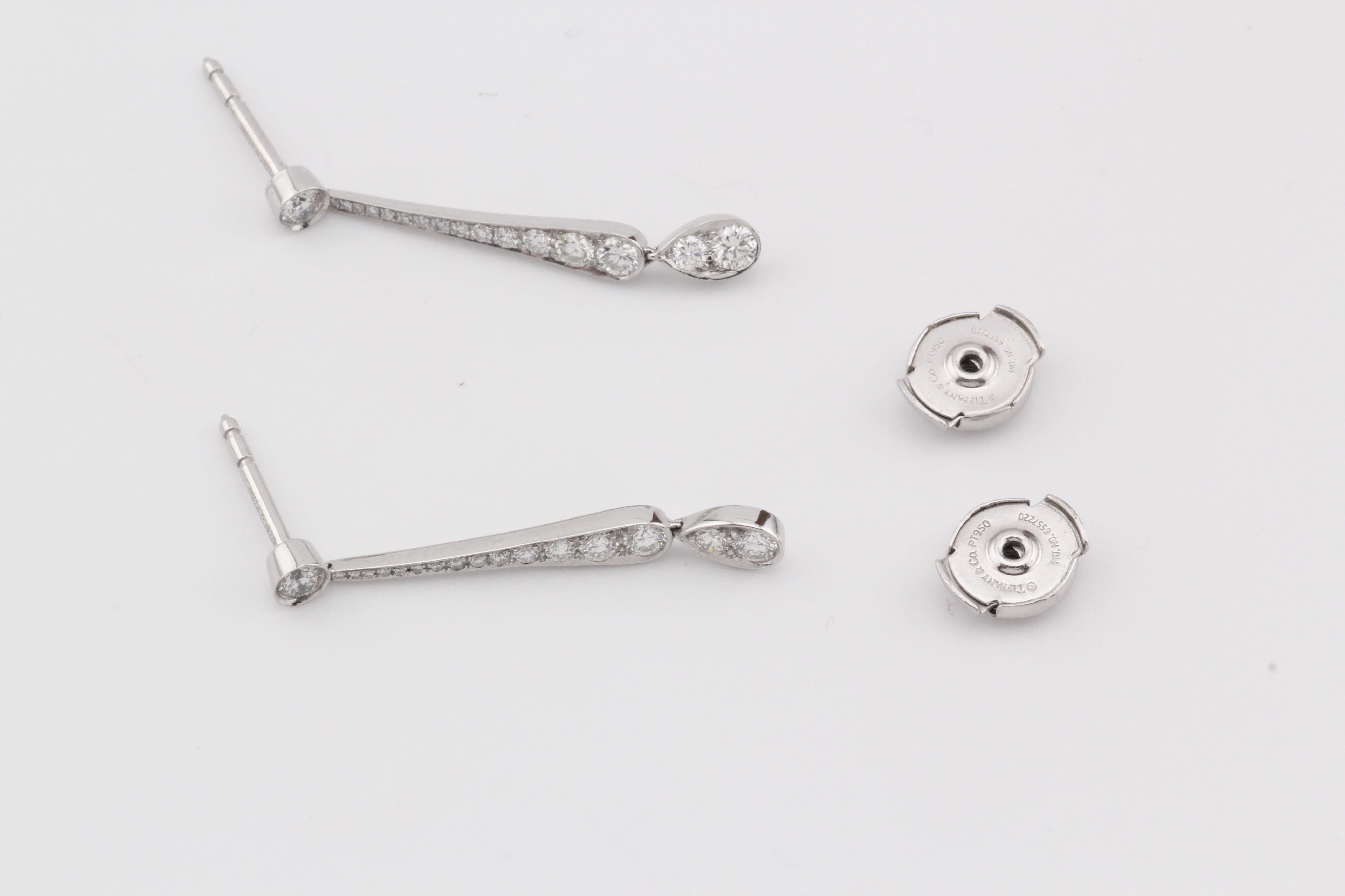 Tiffany & Co. Orecchini Jazz Diamond Platinum PT950 in vendita 3