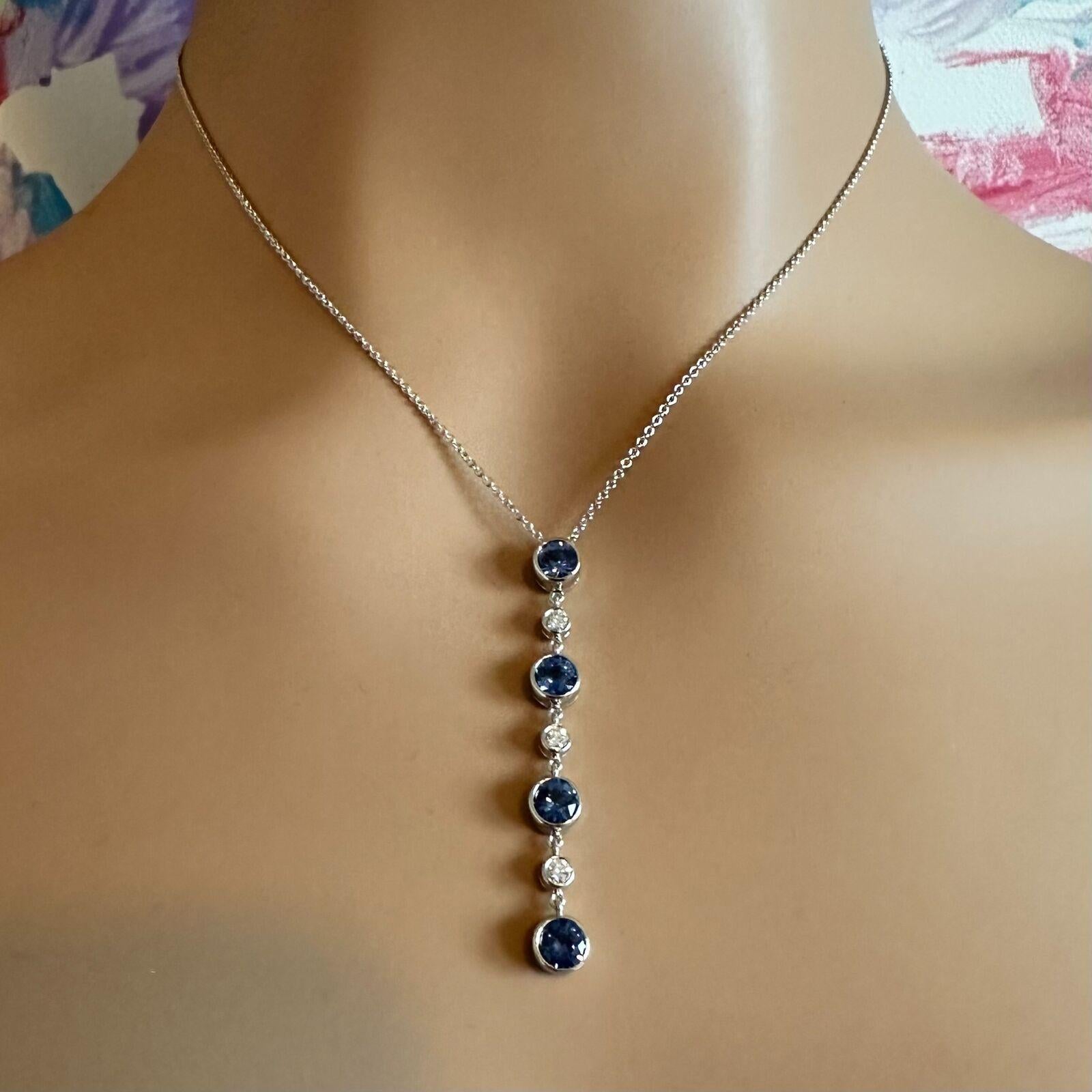 Tiffany & Co. Jazz  Diamond Tanzanite Platinum Pendant Necklace For Sale 9