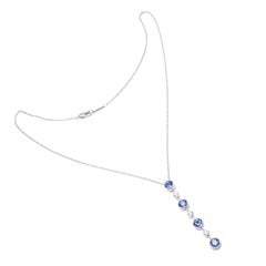 Tiffany & Co. Jazz  Diamond Tanzanite Platinum Pendant Necklace