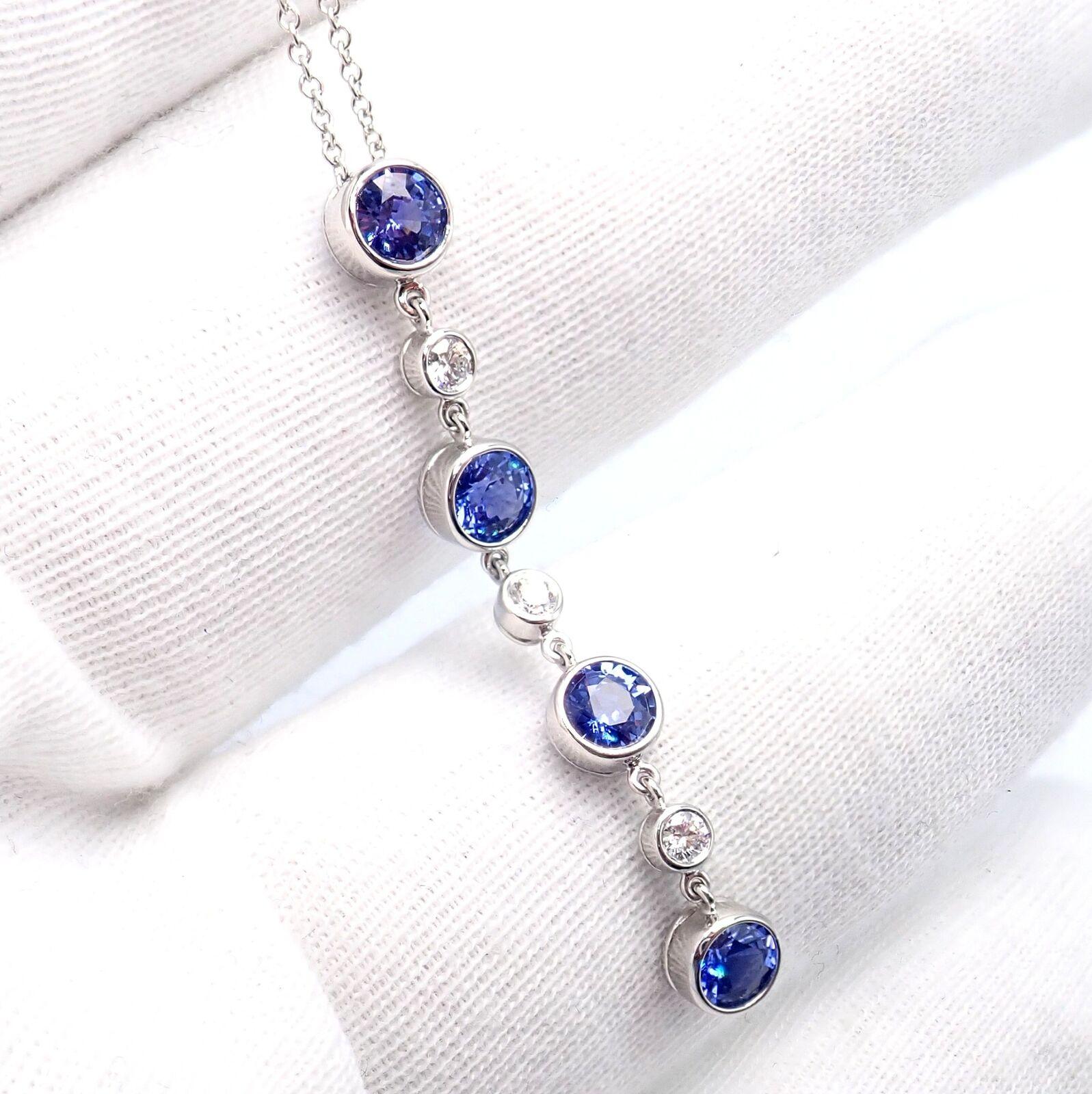Tiffany & Co. Jazz  Diamond Tanzanite Platinum Pendant Necklace For Sale 3
