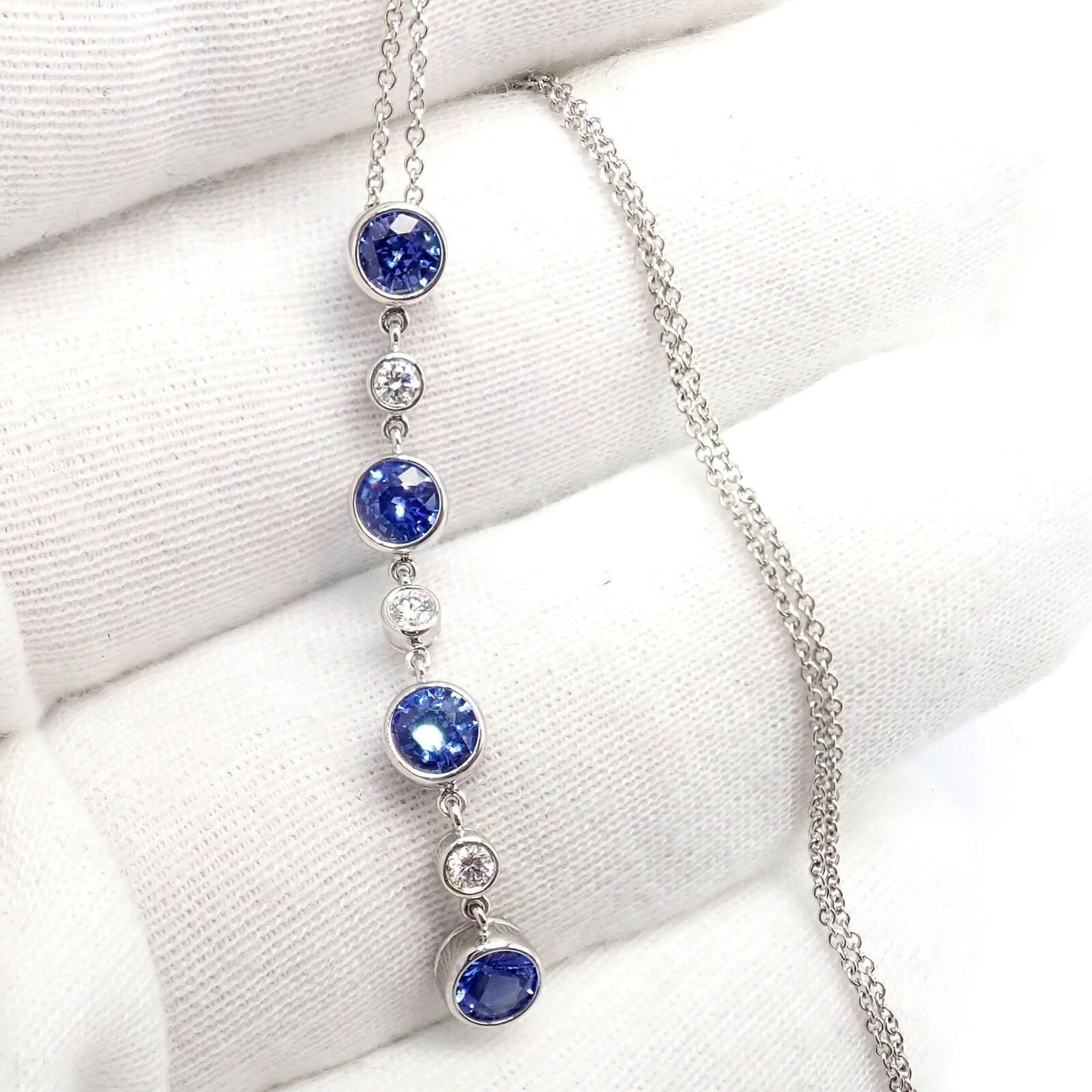 Tiffany & Co. Jazz  Diamond Tanzanite Platinum Pendant Necklace For Sale 4