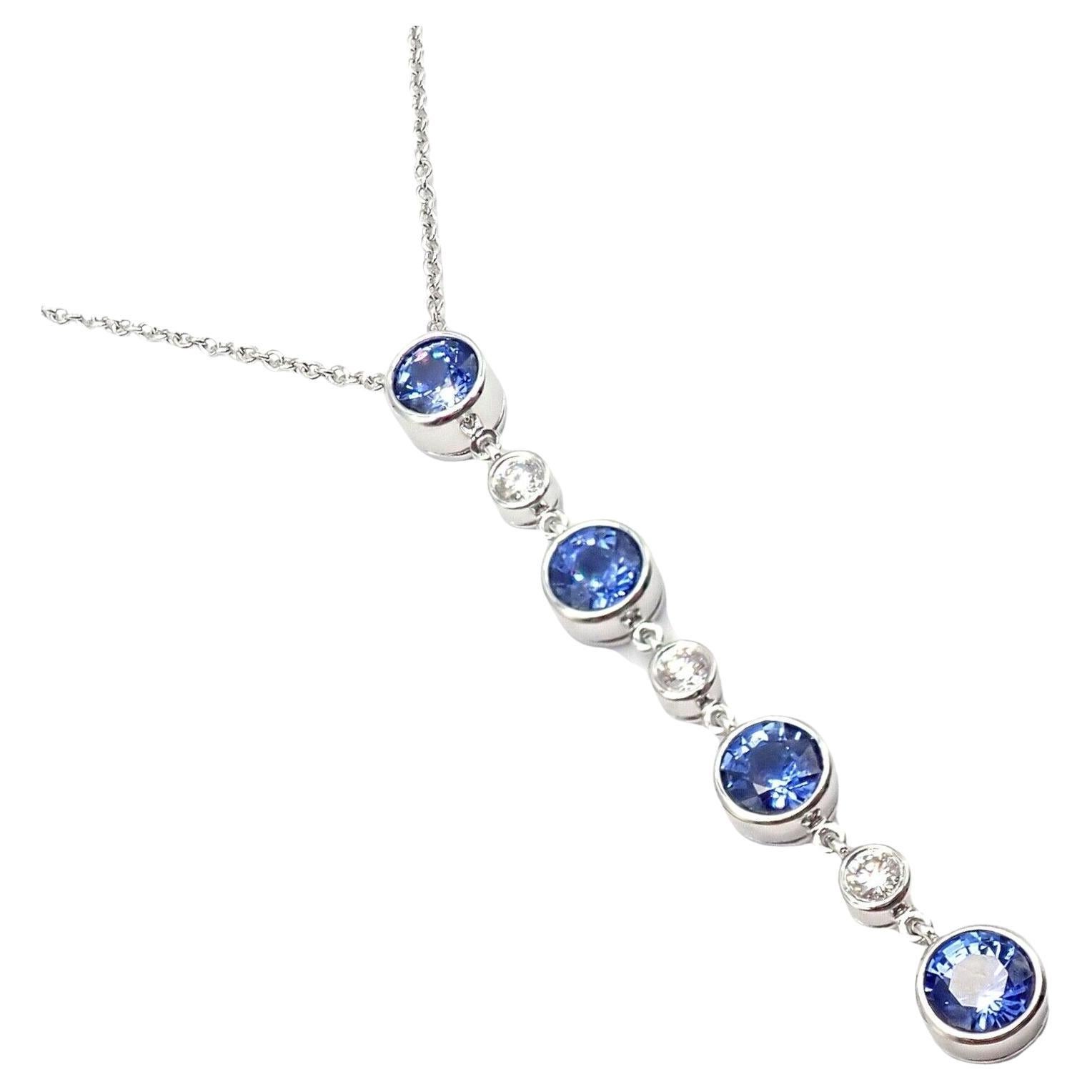 Tiffany & Co. Jazz  Diamond Tanzanite Platinum Pendant Necklace