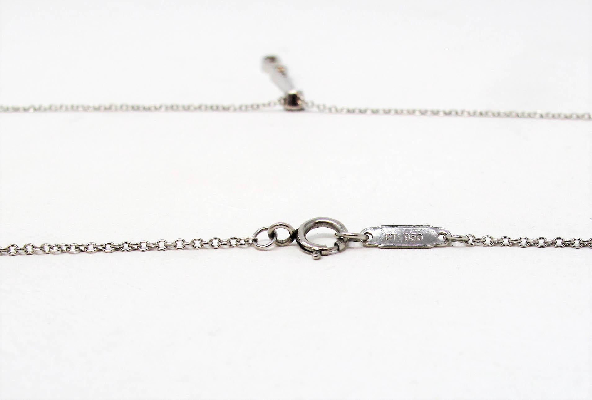 Tiffany & Co. Jazz Graduated Diamond Drop Pendant Necklace in Platinum 1