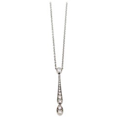 Tiffany & Co. Jazz Graduated Diamond Drop Pendant Necklace in Platinum