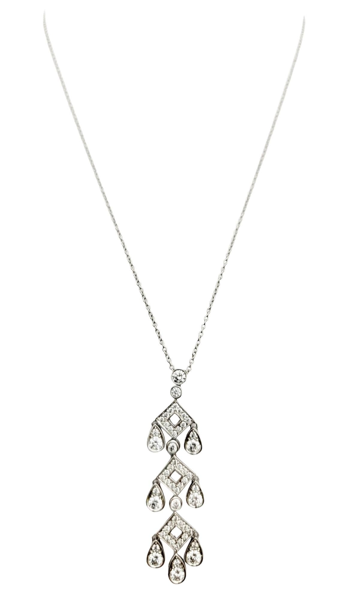 Contemporain Tiffany & Co. Collier pendentif Jazz Pagoda en platine avec diamants en vente