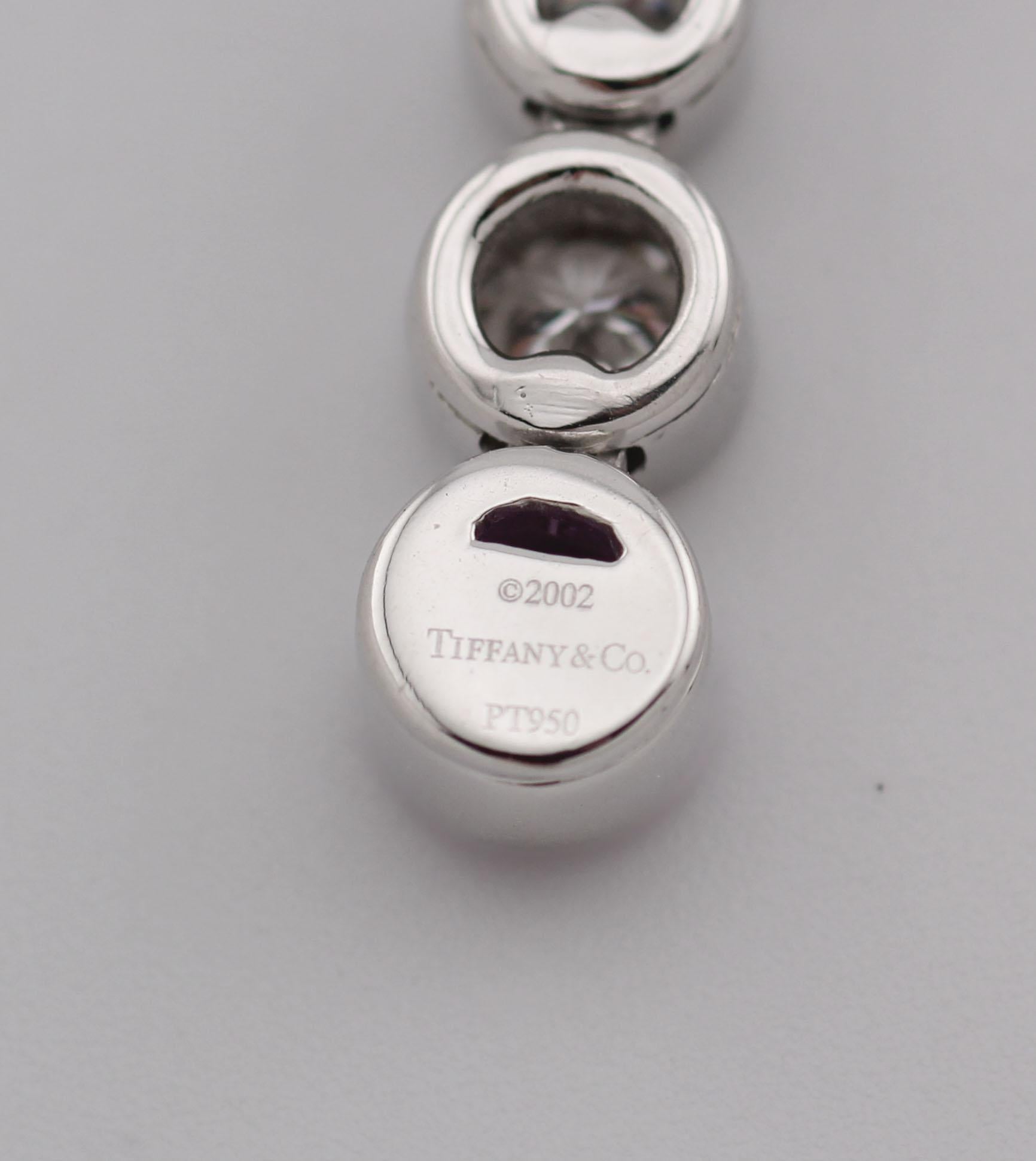 Tiffany & Co. Jazz Pink Sapphire Diamond Platinum Anhänger Halskette im Angebot 2